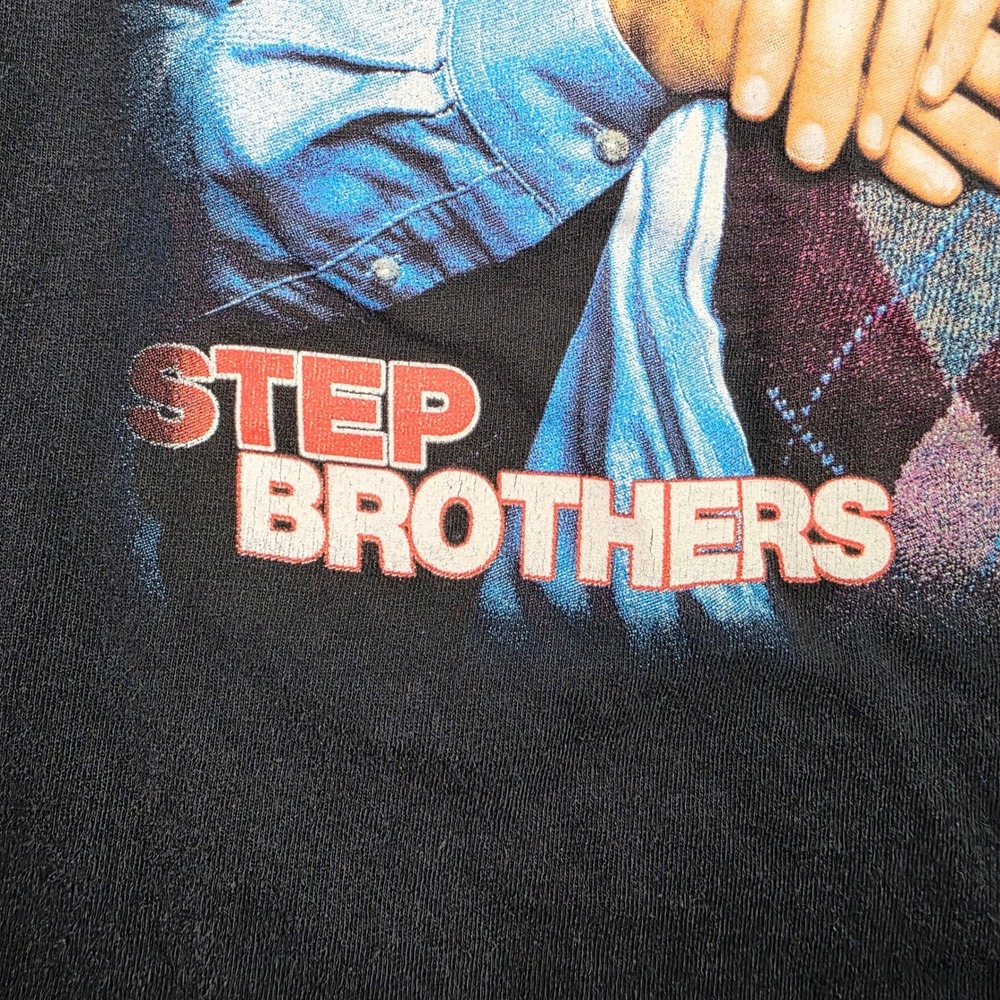 Step Brothers Movie Graphic T-Shirt Mens Medium Black Will Ferrell John C Reilly - Picture 7 of 10